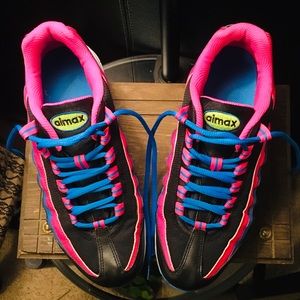 air max 95 black pink and blue